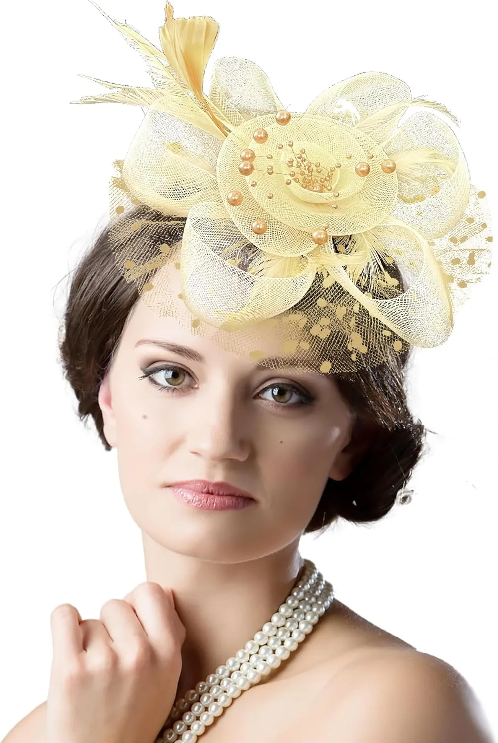 1920s Vintage Fascinators Hat Set for Women Tea Party Headband Cocktail Wedding Halloween Retro Tiara