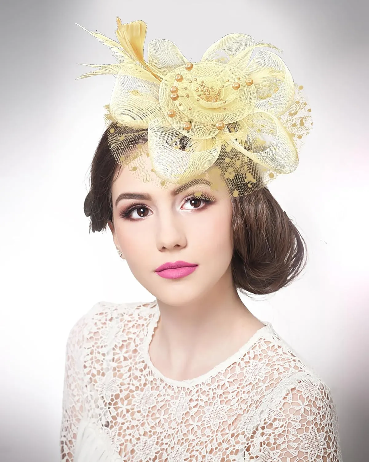 1920s Vintage Fascinators Hat Set for Women Tea Party Headband Cocktail Wedding Halloween Retro Tiara