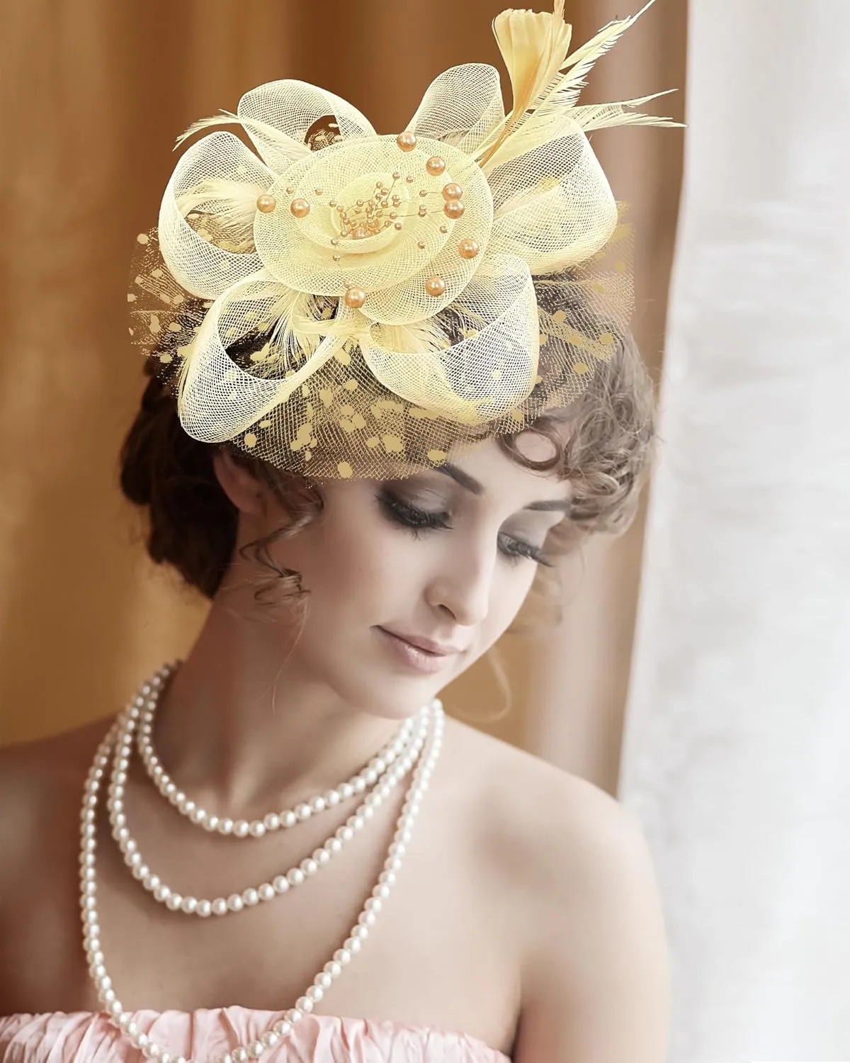 1920s Vintage Fascinators Hat Set for Women Tea Party Headband Cocktail Wedding Halloween Retro Tiara