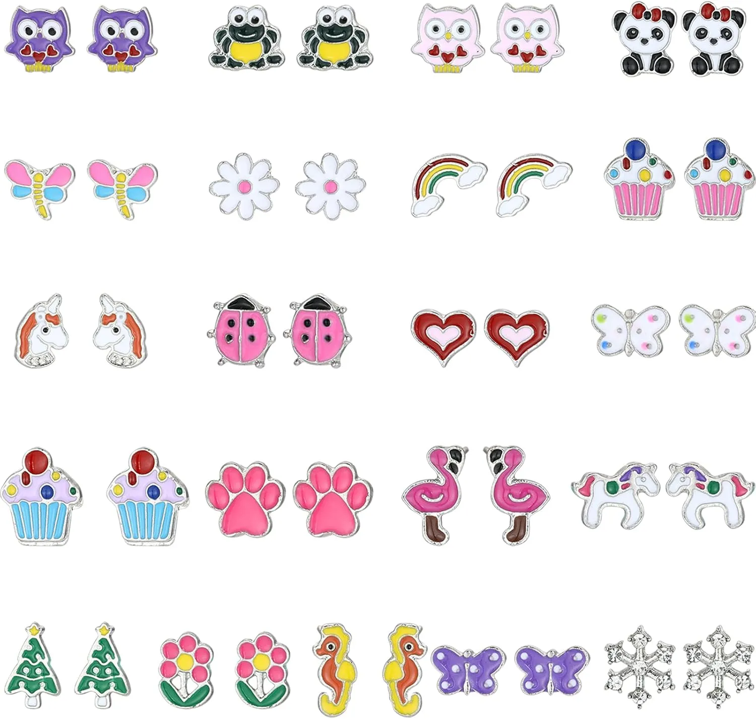 20 Pairs Hypoallergenic Stud Earrings Set for Girls Jewelry Gifts for Girls Kids Women