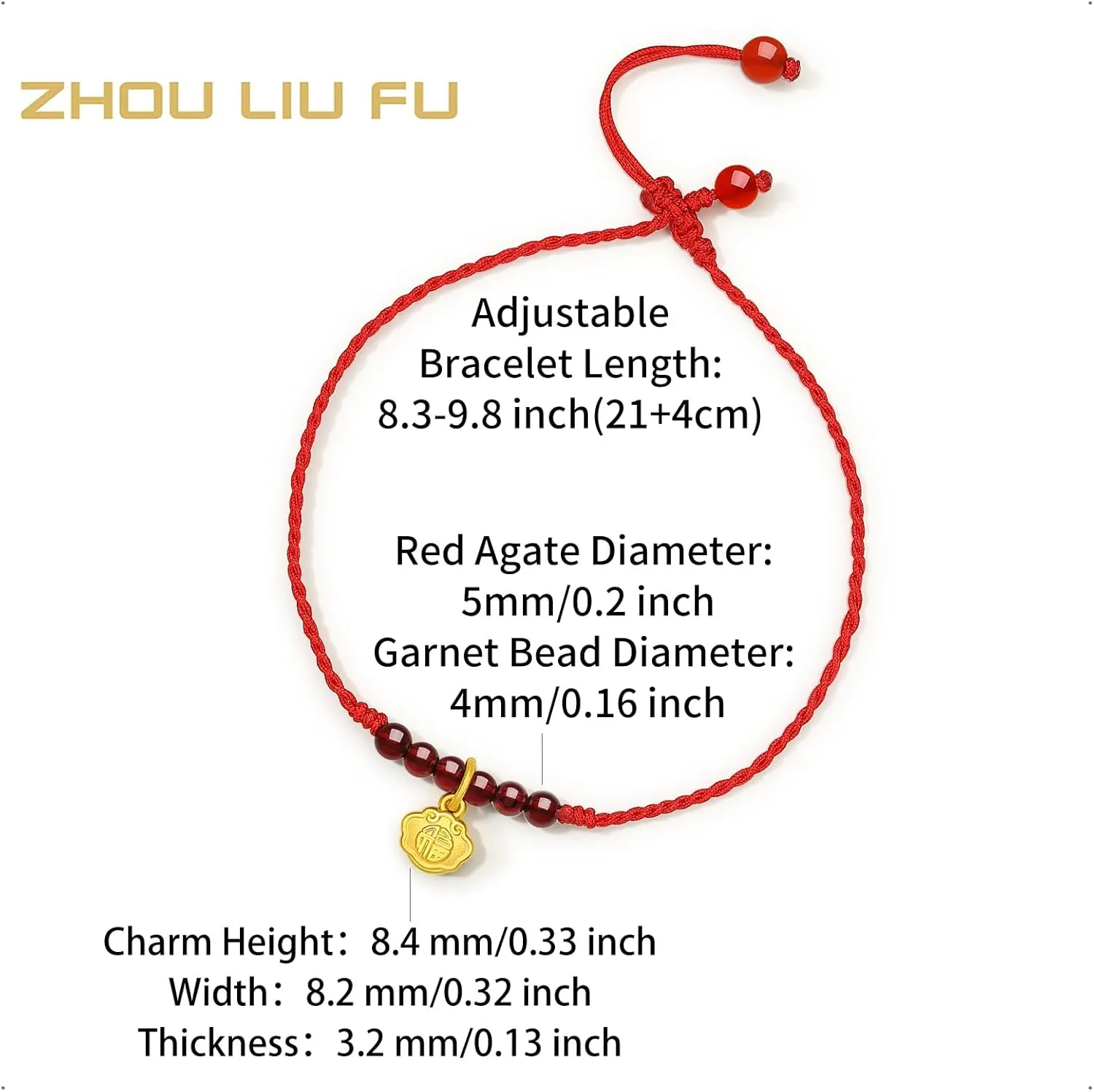 24K Gold Anklet Beaded Anklet Bracelet Adjustable Chain Waterproof Dainty Beads Charm Garnet Red Link Natural Gemstone Layered Braided Rope Healing Jewelry Lucky Protection Charms Solid Gold Gifts