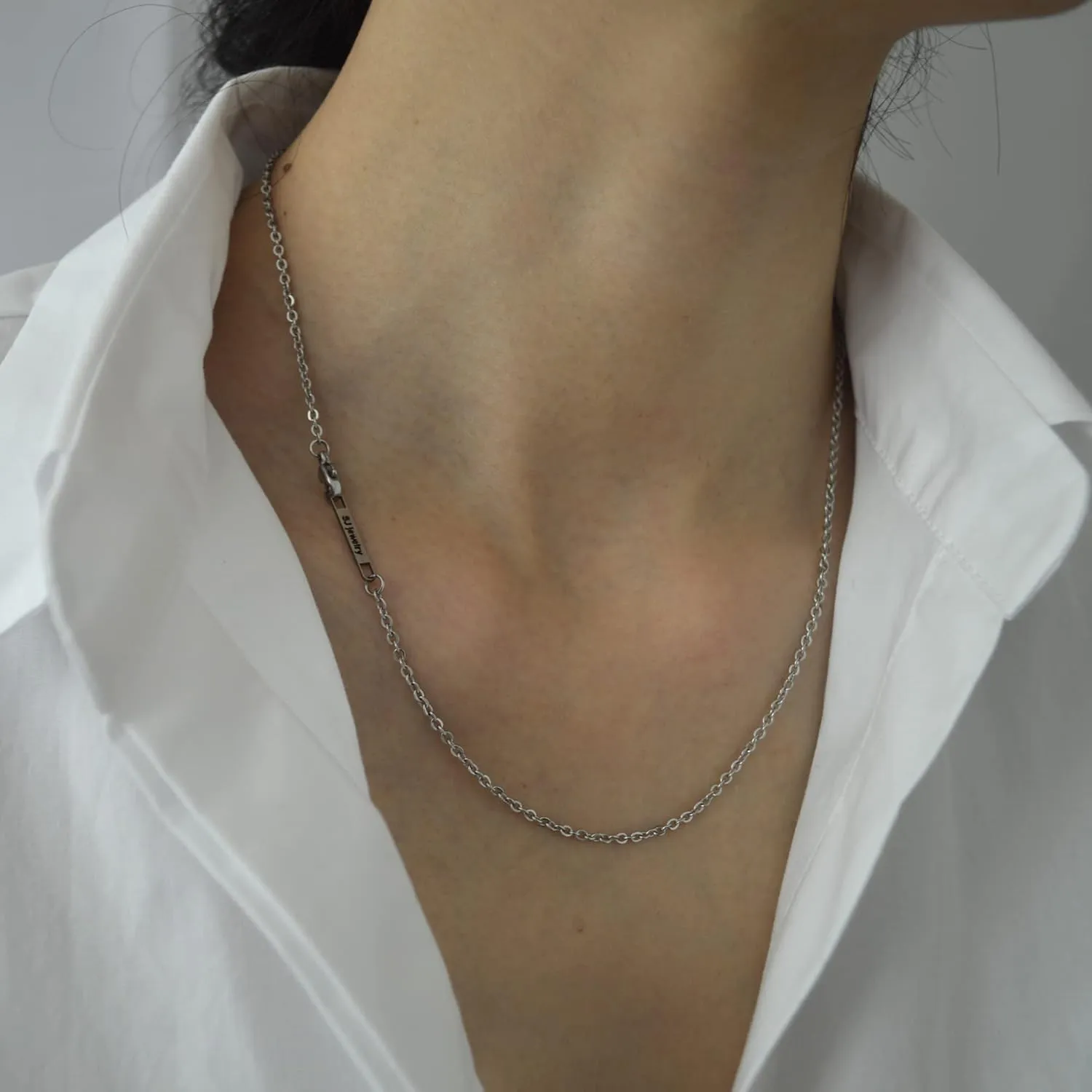 2MM Stainless Steel Necklace - Thin Cable Chain for Women & Men, Silver Chains for Pendant Addition or Alone - 16-30 Inch Available