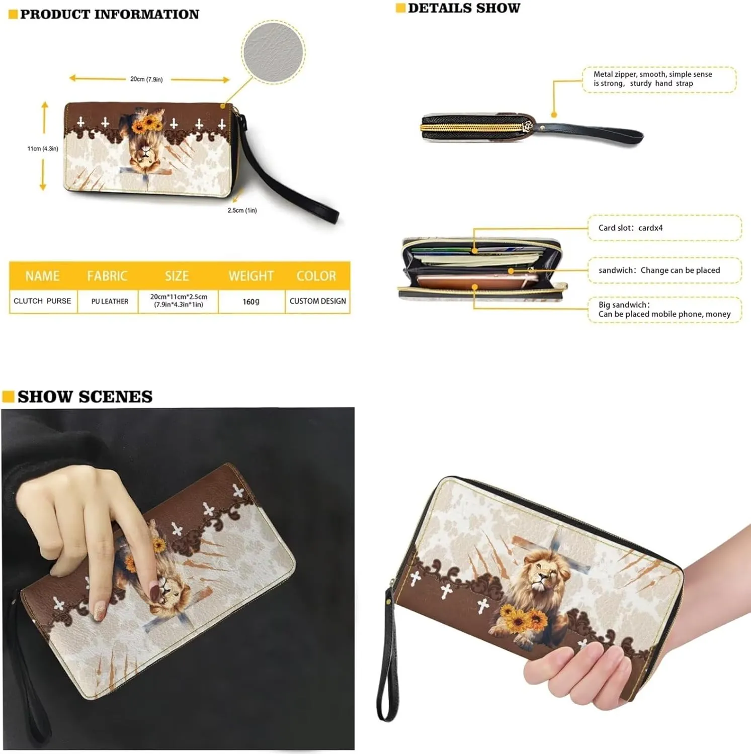 2Pcs Crossbody Bags Set Saddle Bags Shoulder Purses for Women Large Capacity with Zipper Wallet Women Wristlet