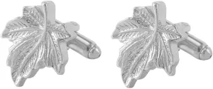 2Pcs Maple Leaf Cufflinks Fashion Mens Cuff Links Metal Cufflinks French Shirt Accessories Costumes Jewelry for Wedding Bussiness Anniversary (Gold)