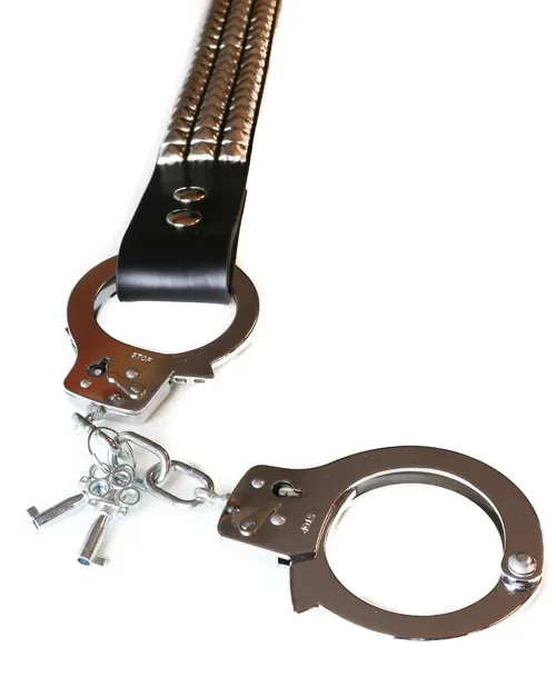 3 ROW PYRAMID STUDS AND HANDCUFF BELT