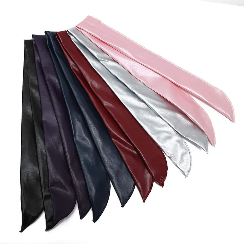 6 Pcs PU Leather Twist Bow Wired Headbands Rabbit Ear Hairband Hair Accessories for Women Girls, Mixed Color