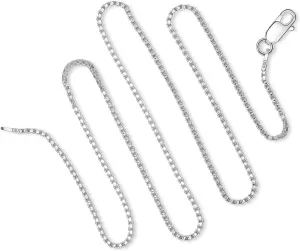 925 Sterling Silver 1.5 MM Box Chain Italian Necklace Sturdy Lightweight - Lobster Claw Clasp 16-36"