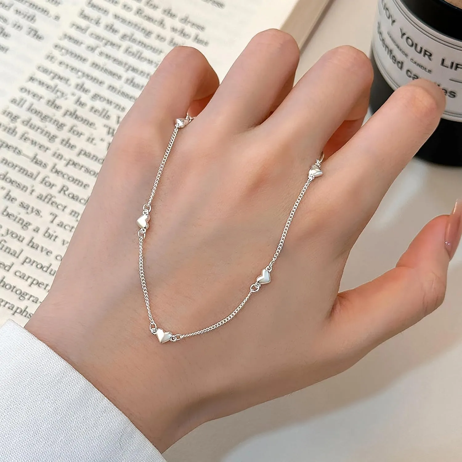 925 Sterling Silver Love Heart Anklets Bracelets for Women 14k Gold Plated Birthstone Twist Rope Sparkly Charm Chain Waterproof Summer Foot Beach Ankle Jewelry Gifts for Mom Daughter