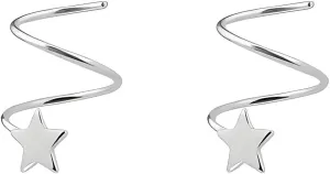 925 Sterling Silver Star Cuff Wrap Around Earrings For Women And Teens, Perfect As Fashion Statement