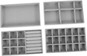 ABOOFAN 4pc Jewelry Tray Dish Lid Soft Velvet Ring Organizer Earring Storage Trinket Tray Perfect for Men's Jewelry Organizer