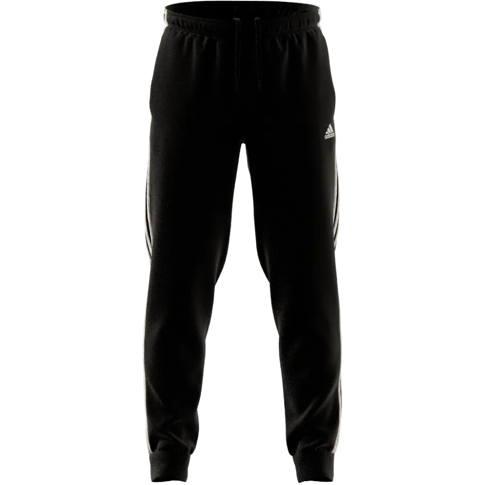 adidas Mens Essentials Warm-Up Tapered 3-Stripes Track Pants