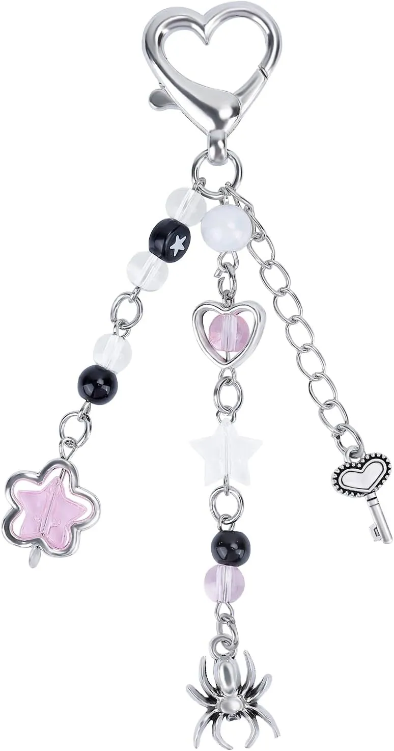Aesthetic Keychain Accessories Key Holder with Clasp Cute Y2K Key Chains for Women Birhtday Christmas Gifts
