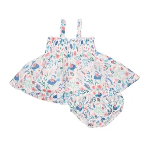 Angel Dear Smocked Short Set Sea Turtle Garden