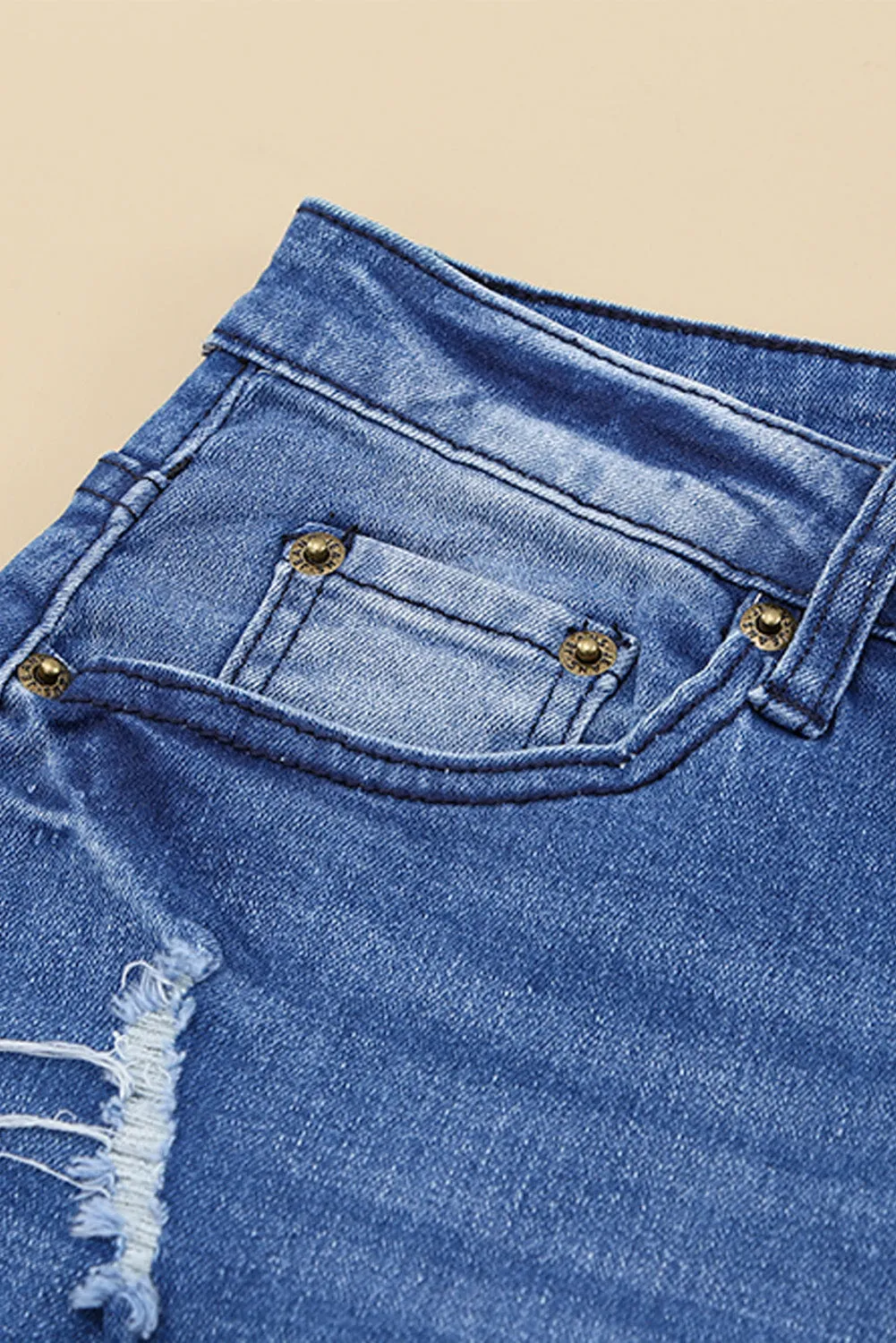 *App Exclusive* Distressed Flare Leg Jeans
