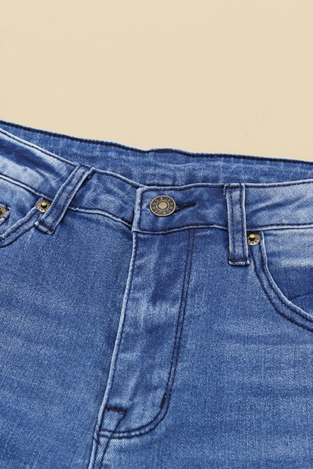 *App Exclusive* Distressed Flare Leg Jeans