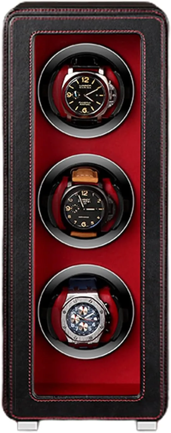 Automatic Watch Winder For 1/2/3/4/6 Watches, Self-Winding Mechanical Watch Dustproof Case Box With Quiet Motor And Dual Power For Most Watches,6 storages (3 Storages)