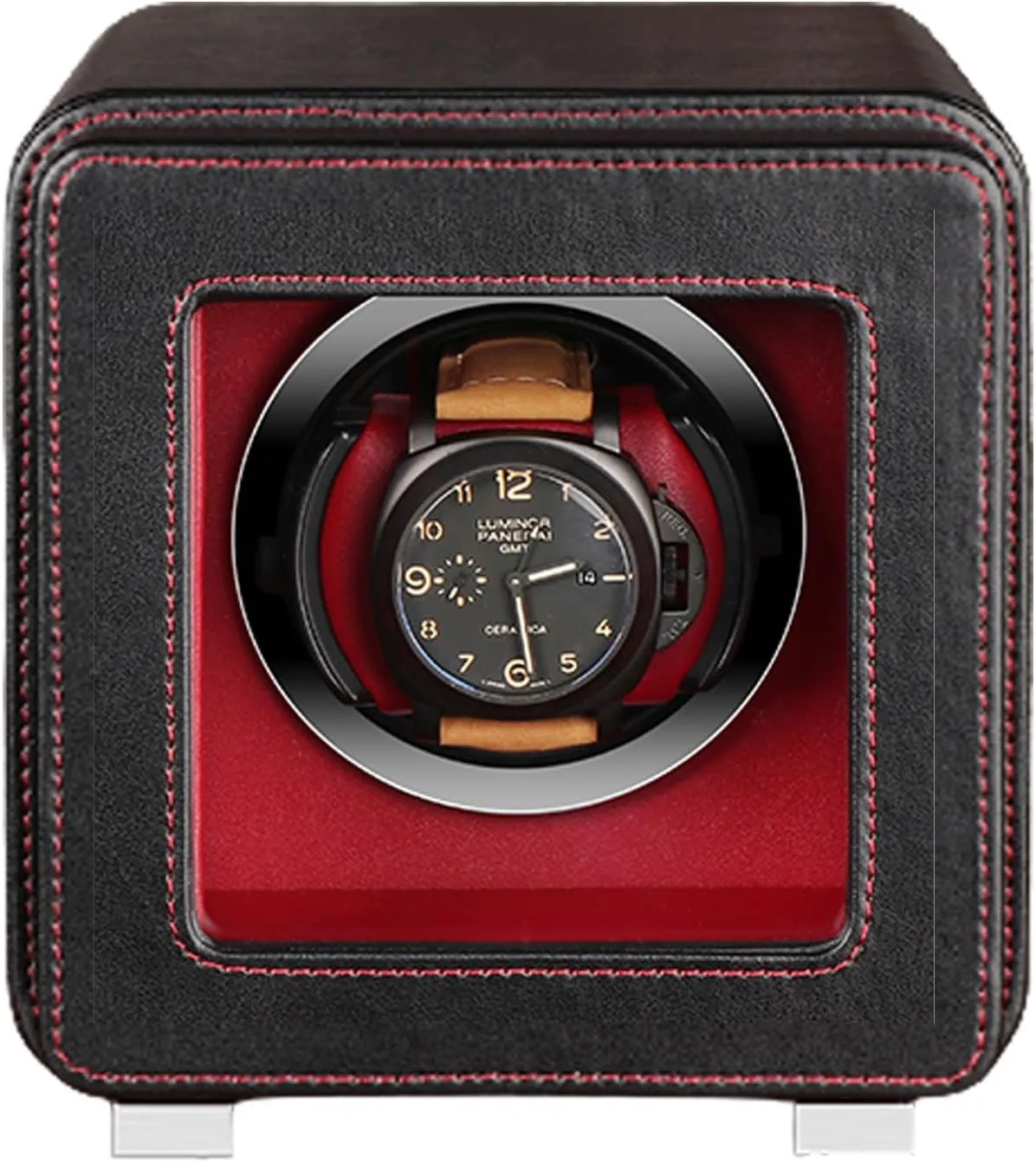 Automatic Watch Winder For 1/2/3/4/6 Watches Watches Rotation Storage Box Self-Winding Mechanical Watch Dustproof Case With Quiet Motor And Dual Power Supply For Mo,3 Storages ()