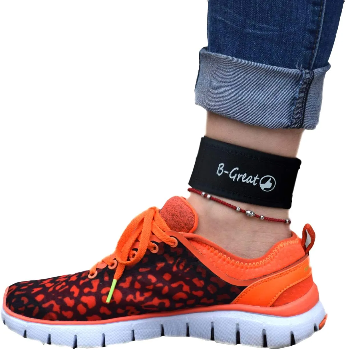 B-Great Ankle Band for Men and Women Compatible with Fitbit Flex 2/One/Zip/Charge 2 3/Alta HR or Garmin Vivofit/2/3/4/JR Fitness Tracker