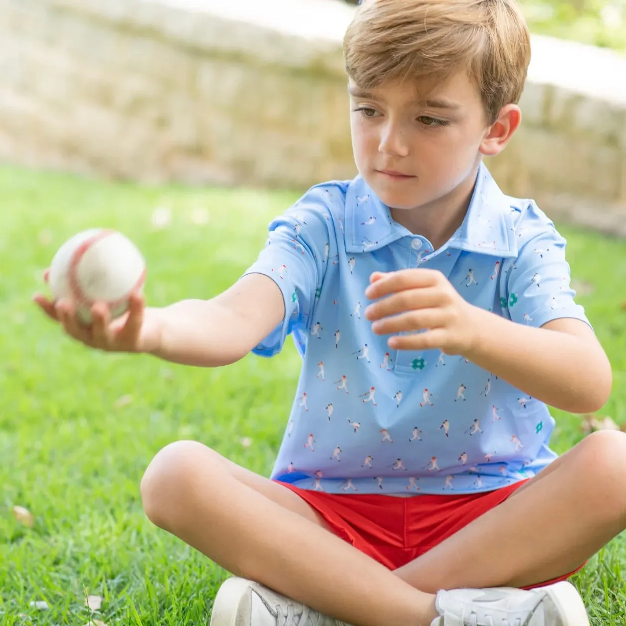 Batter Up Polo Short Sleeve Shirt