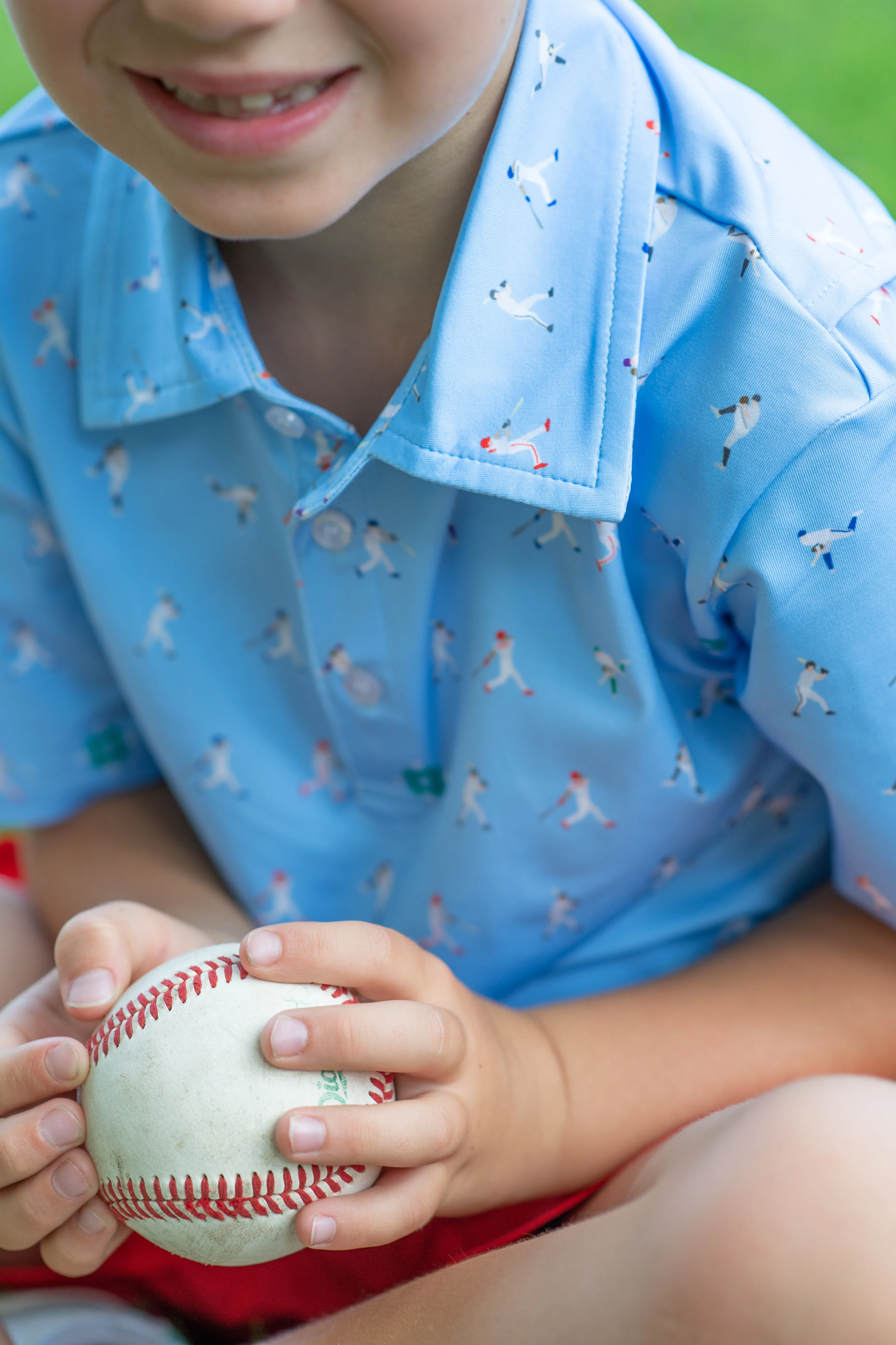 Batter Up Polo Short Sleeve Shirt