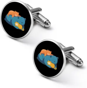 Being Lazing Cufflinks for Men Classic Alloy Cuff Link Silver Shirt Accessories for Business Groom Wedding