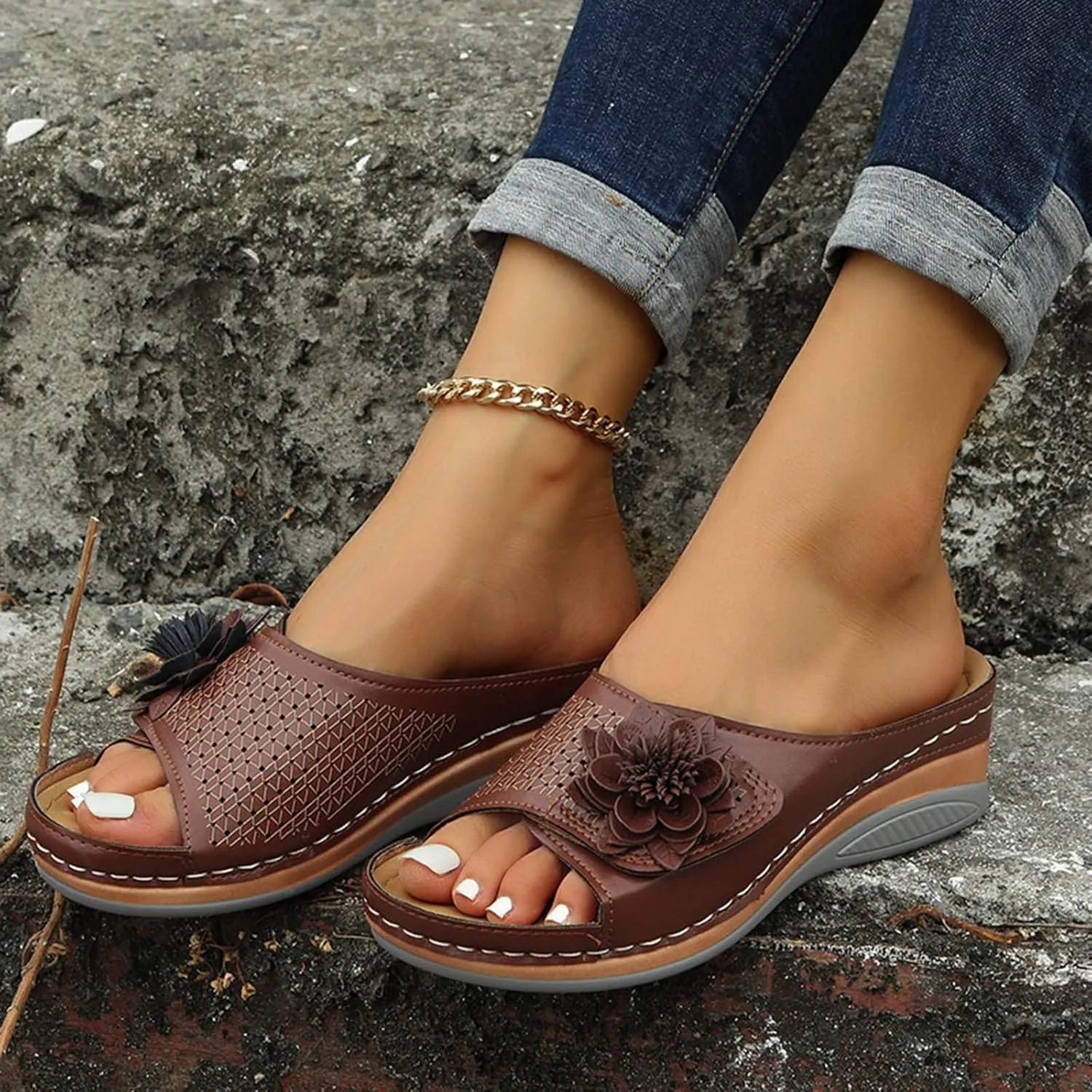 Best Arch Support Flip Flops Casual Sandals for Women Low Heel Wide Comfortable Shoes for Women Wedges Gold Dressy Flat Sandals for Women Evening Black Chunky Heels for Women Women's White Sandals