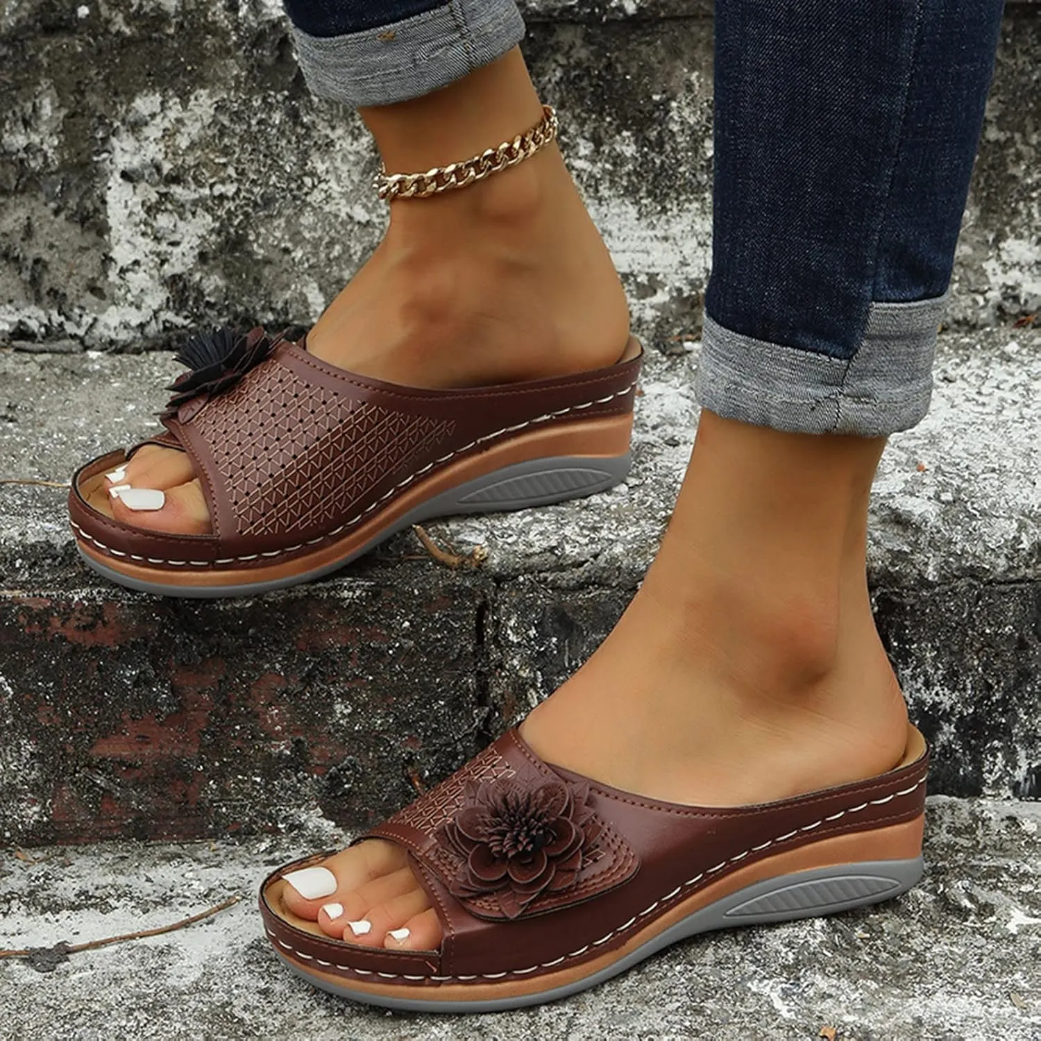 Best Arch Support Flip Flops Casual Sandals for Women Low Heel Wide Comfortable Shoes for Women Wedges Gold Dressy Flat Sandals for Women Evening Black Chunky Heels for Women Women's White Sandals