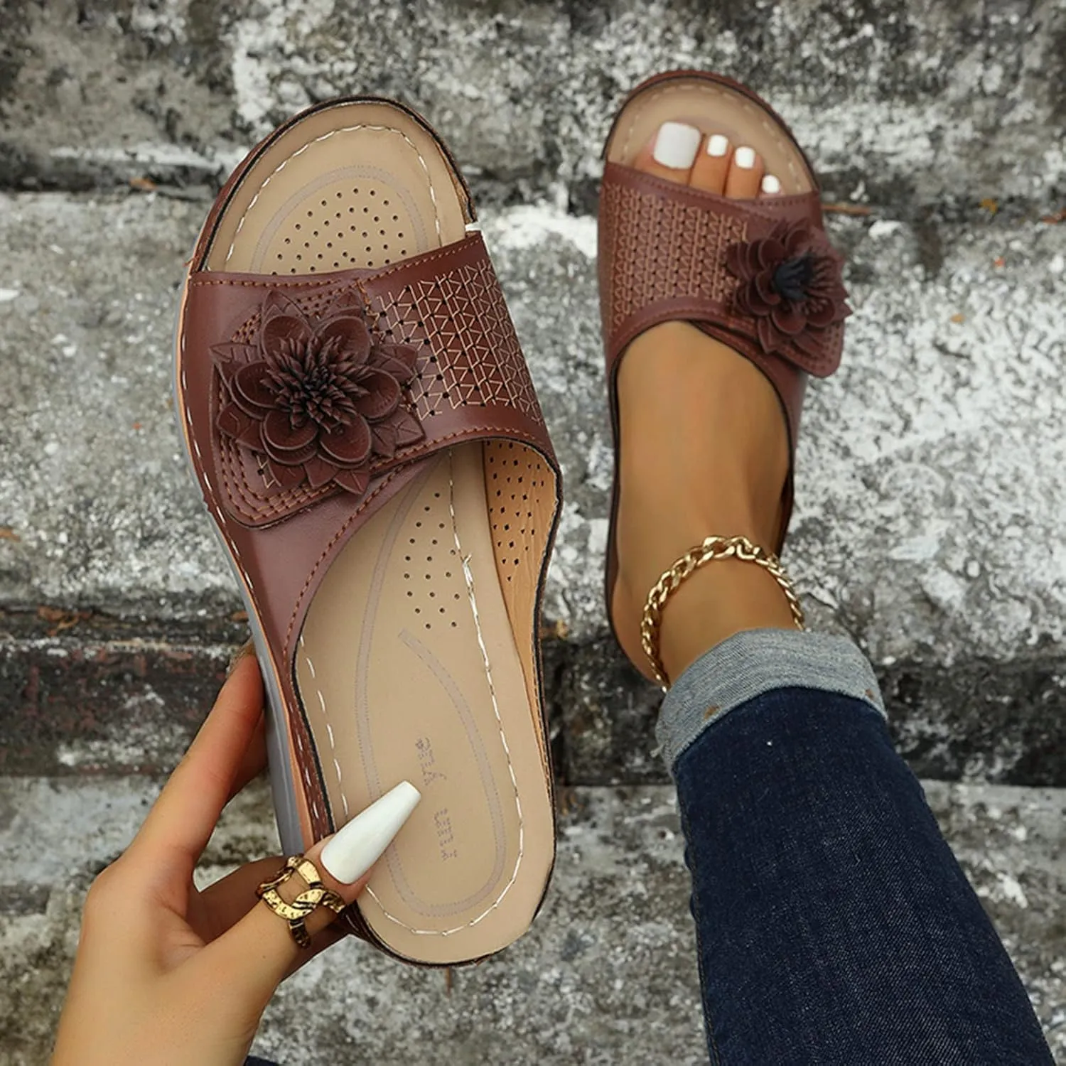 Best Arch Support Flip Flops Casual Sandals for Women Low Heel Wide Comfortable Shoes for Women Wedges Gold Dressy Flat Sandals for Women Evening Black Chunky Heels for Women Women's White Sandals