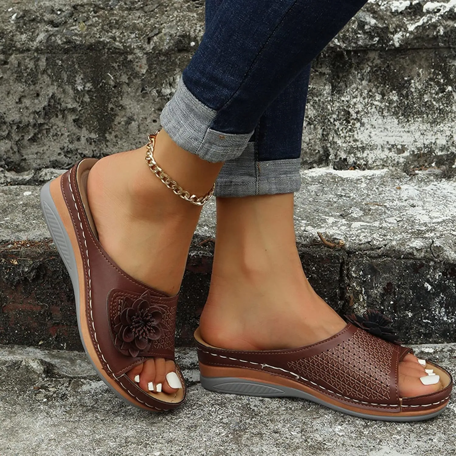 Best Arch Support Flip Flops Casual Sandals for Women Low Heel Wide Comfortable Shoes for Women Wedges Gold Dressy Flat Sandals for Women Evening Black Chunky Heels for Women Women's White Sandals