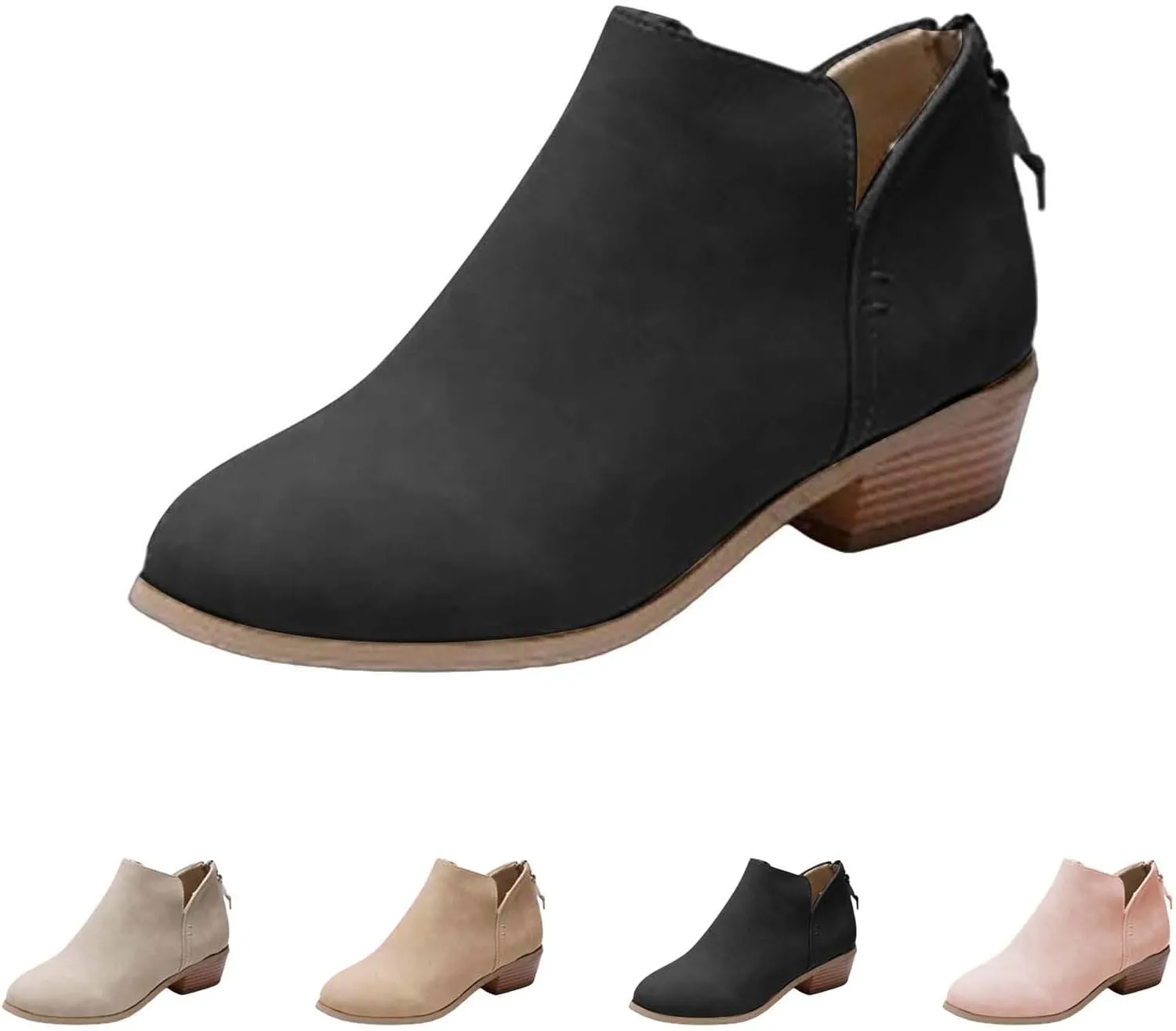 Black Ankle Boots for Women Botas Mujer Wide Western Boots for Women Women's Dress Flat Black Ankle Boots Men Tan Ankle Boots for Women Low Heel