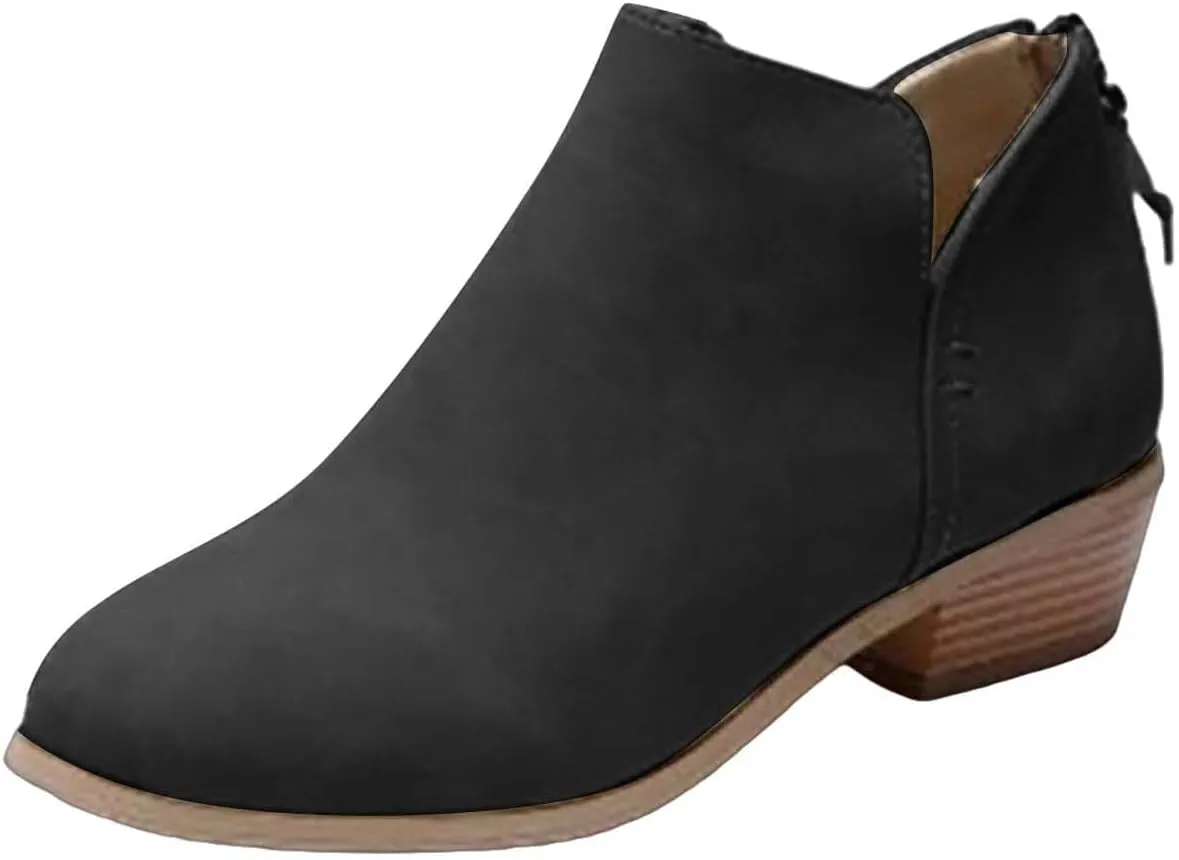 Black Ankle Boots for Women Botas Mujer Wide Western Boots for Women Women's Dress Flat Black Ankle Boots Men Tan Ankle Boots for Women Low Heel