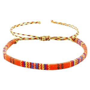 Boho Bracelets for Women & Mens Braided sunmer bracelets for women & men surfer Beach Jewelry Waterproof Adjustable String Rope Anklet (orange)
