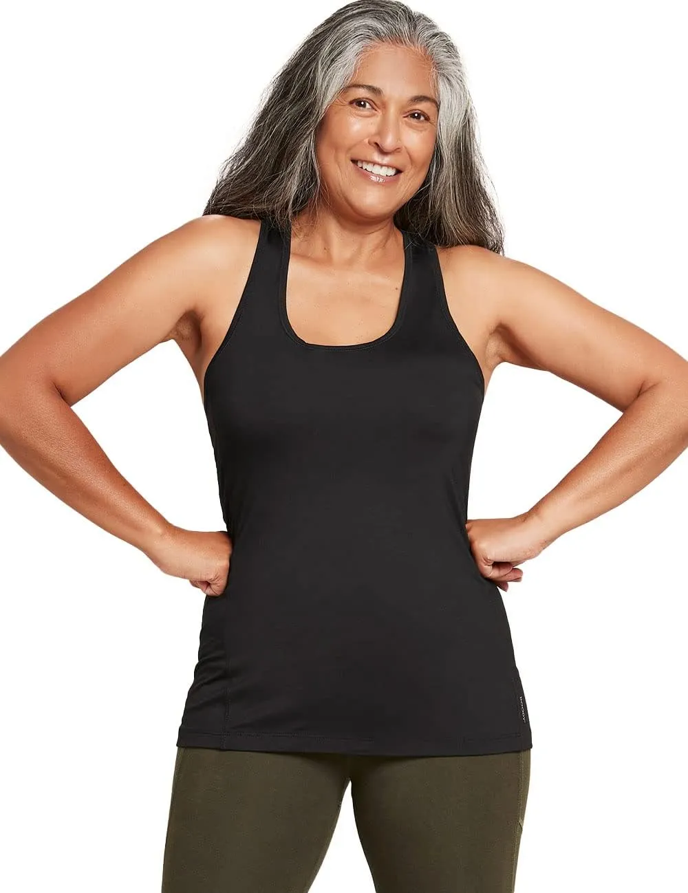Boody Body EcoWear Women's Racerback Active Tank, Simple, Sports Top, Soft Breathable, Bamboo Viscose