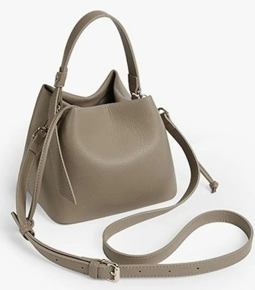 Bucket Bags Drawstring Handbags Women 2025 Spring Trendy Shoulder Crossbody Purses Top Handle Tote with Removeable Strap