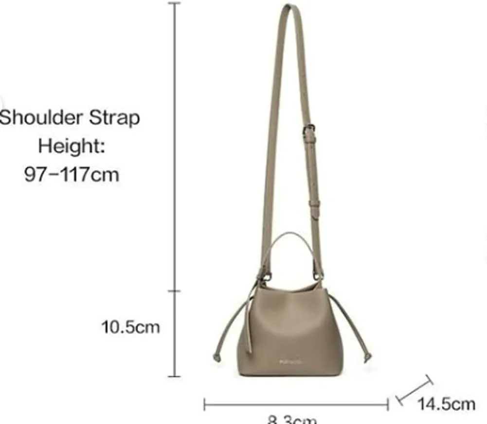 Bucket Bags Drawstring Handbags Women 2025 Spring Trendy Shoulder Crossbody Purses Top Handle Tote with Removeable Strap