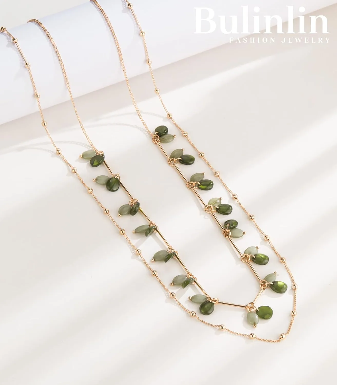 BULINLIN Layered Gold Long Necklaces for Women Long Beaded Chain Necklace Costume Gold Jewelry Mothers Day Gifts for Mom