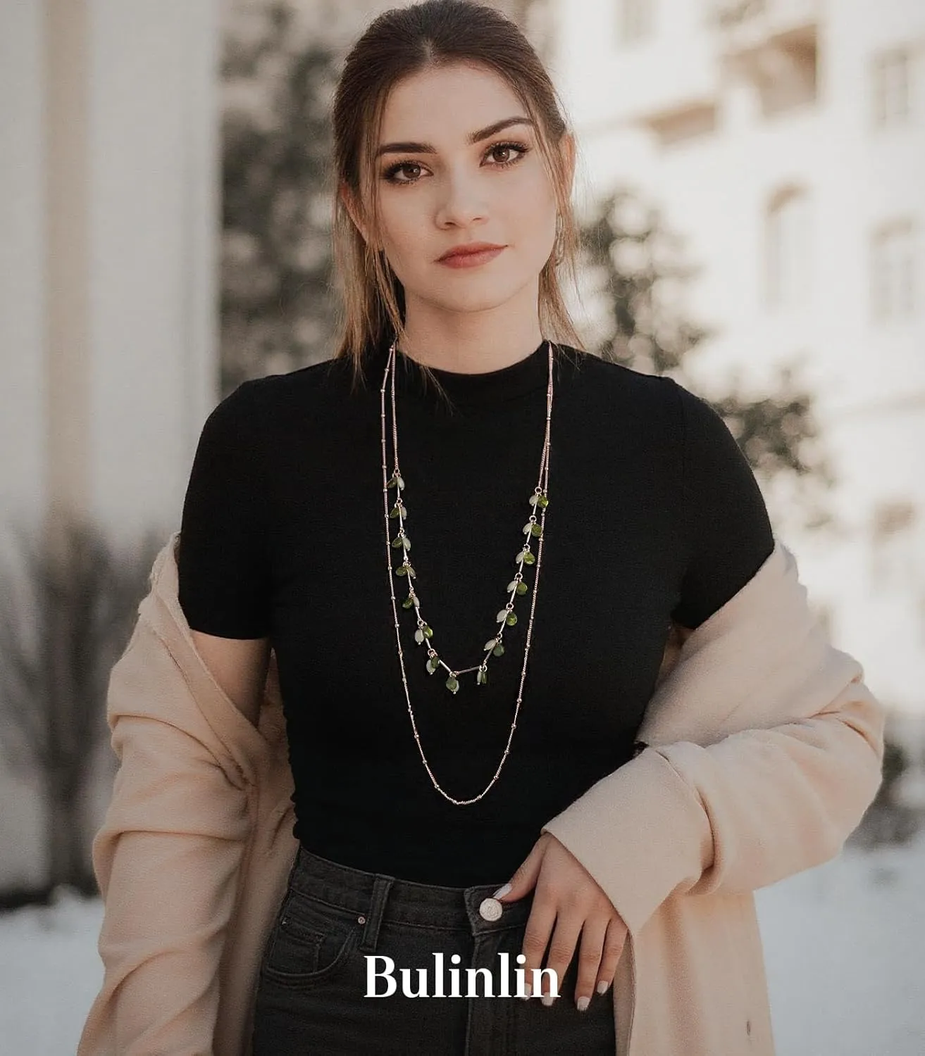 BULINLIN Layered Gold Long Necklaces for Women Long Beaded Chain Necklace Costume Gold Jewelry Mothers Day Gifts for Mom