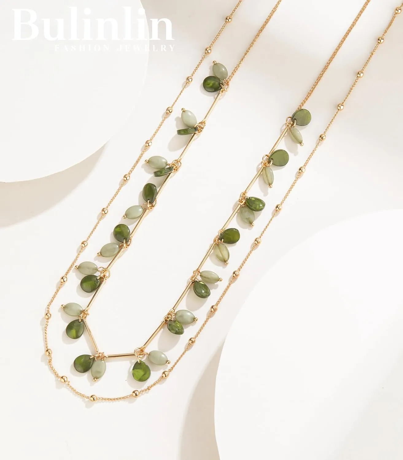 BULINLIN Layered Gold Long Necklaces for Women Long Beaded Chain Necklace Costume Gold Jewelry Mothers Day Gifts for Mom