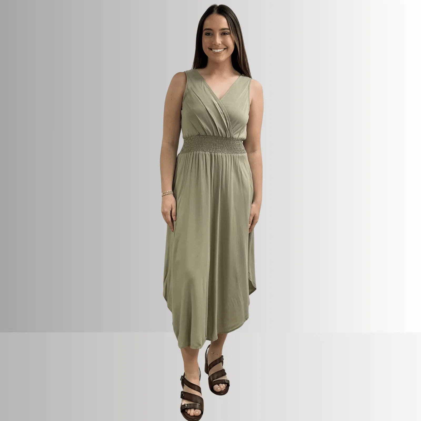 Camila Smocked Waist Midi Dress