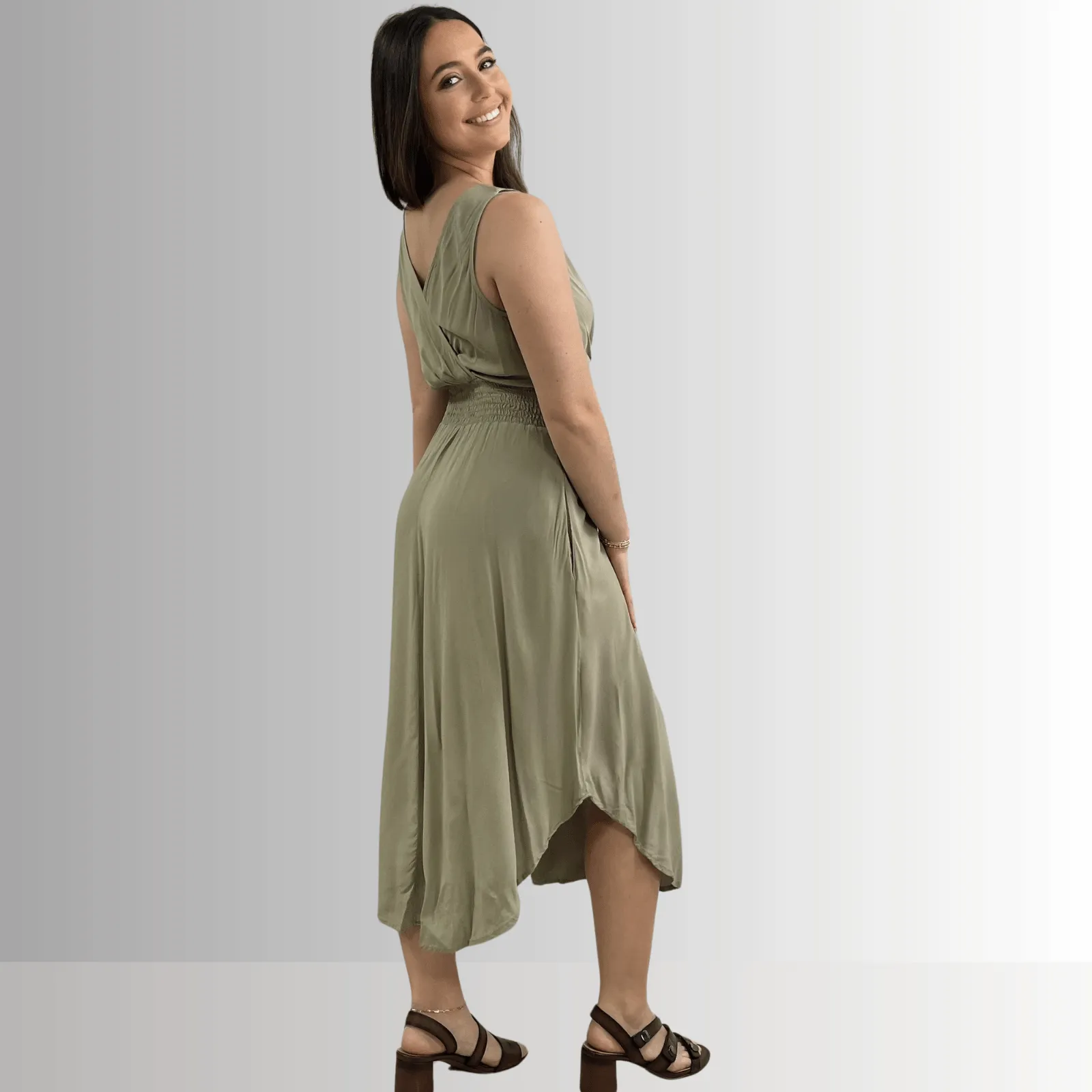Camila Smocked Waist Midi Dress
