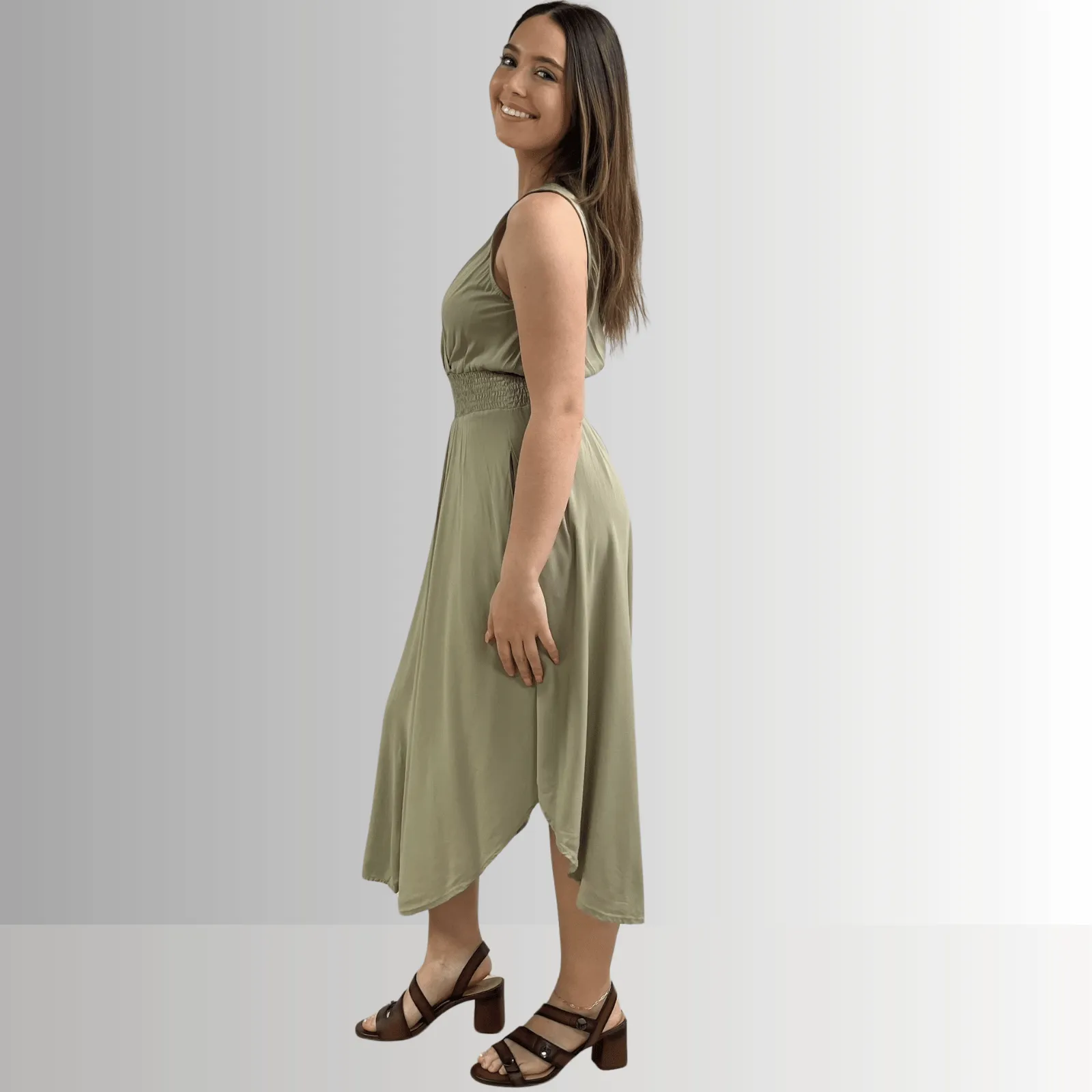 Camila Smocked Waist Midi Dress