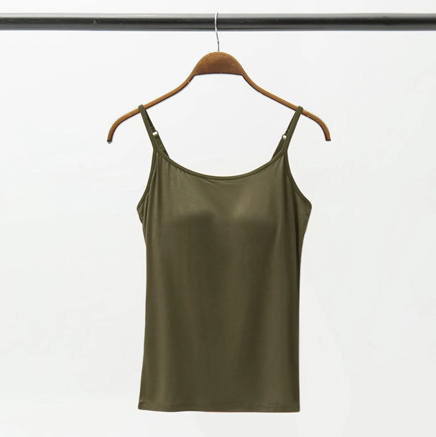 Camisole Tops for Women Built in Bra Plus Size Padded Tank Tops Camisole Spaghetti Strap Workout Athletic Tanktops