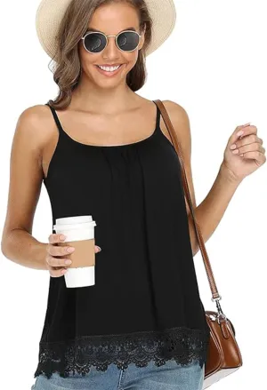 Camisoles for Women with Built in Bra Adjustable Strap Tank Tops Cami Sleeveless Summer Tops for Workout Sleeping Traveling