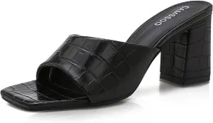Chunky Heel Mules