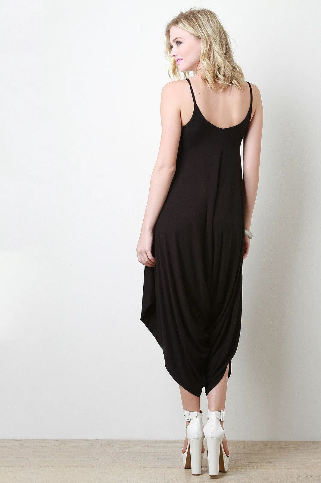 Casual Sleeveless Asymmetrical Harem Jumpsuit