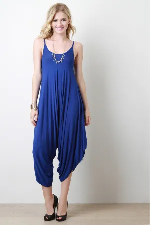 Casual Sleeveless Asymmetrical Harem Jumpsuit