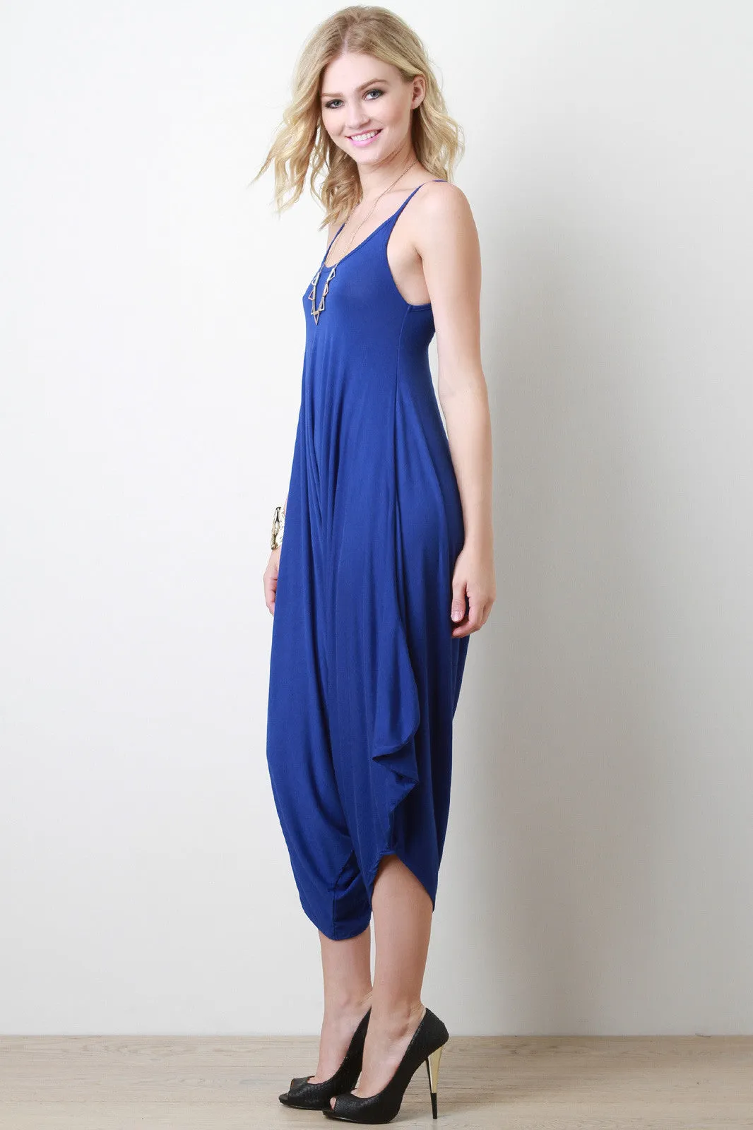 Casual Sleeveless Asymmetrical Harem Jumpsuit