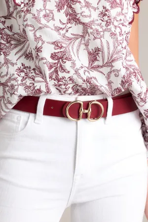 Catch My Drift Burgundy Belt