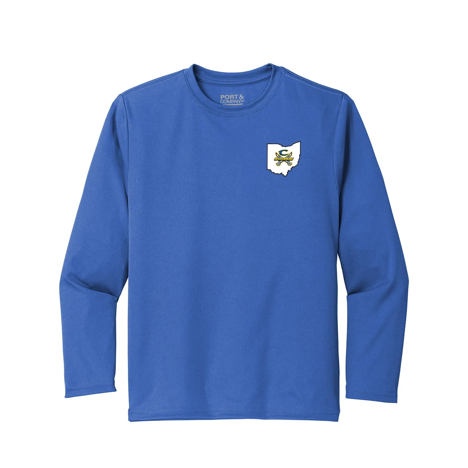 Cincy Swords - Dri Fit LS Tee (Royal)