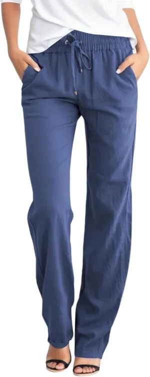 Corduroy Pleated Pants for Women Winter Irregular Travel Slacks with Pockets Barrel Pants Water Resistant